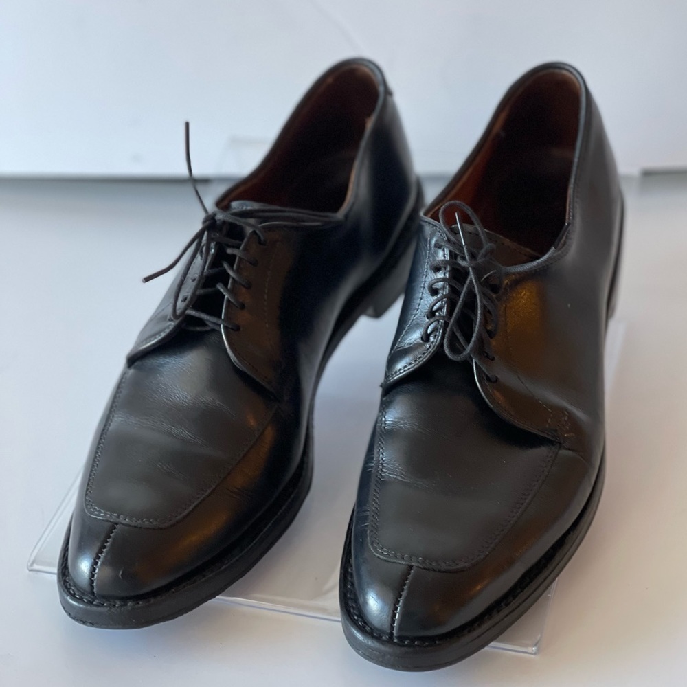 Allen Edmonds Men's Black Leather Oxford Lace Up Dress Shoes Delray, Sz 9A